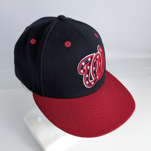 MLB Washington DC Nationals Baseball Hat Ball Cap, Navy Red New Era Sz 7.5 Adult - Picture 2 of 7